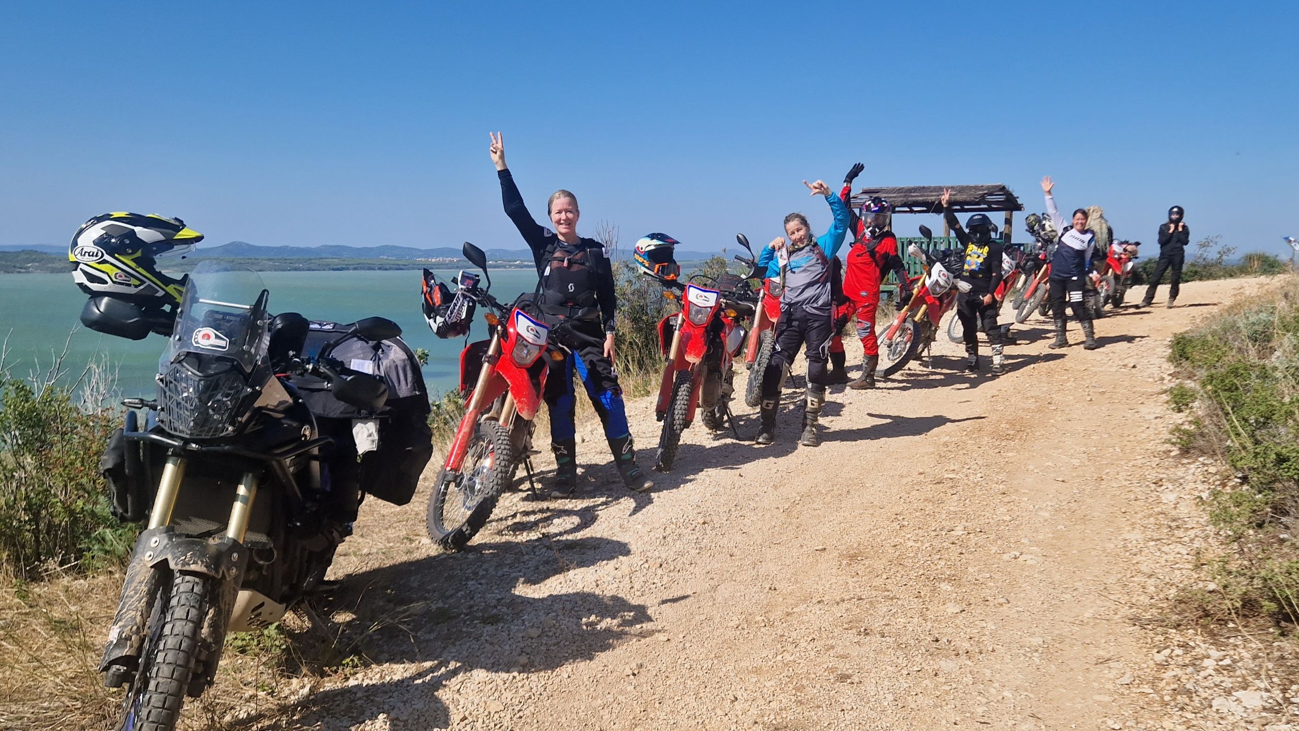 Funmoto ADVentures sightseeing 4 day only womens motorcycle tour in Croatia greetings