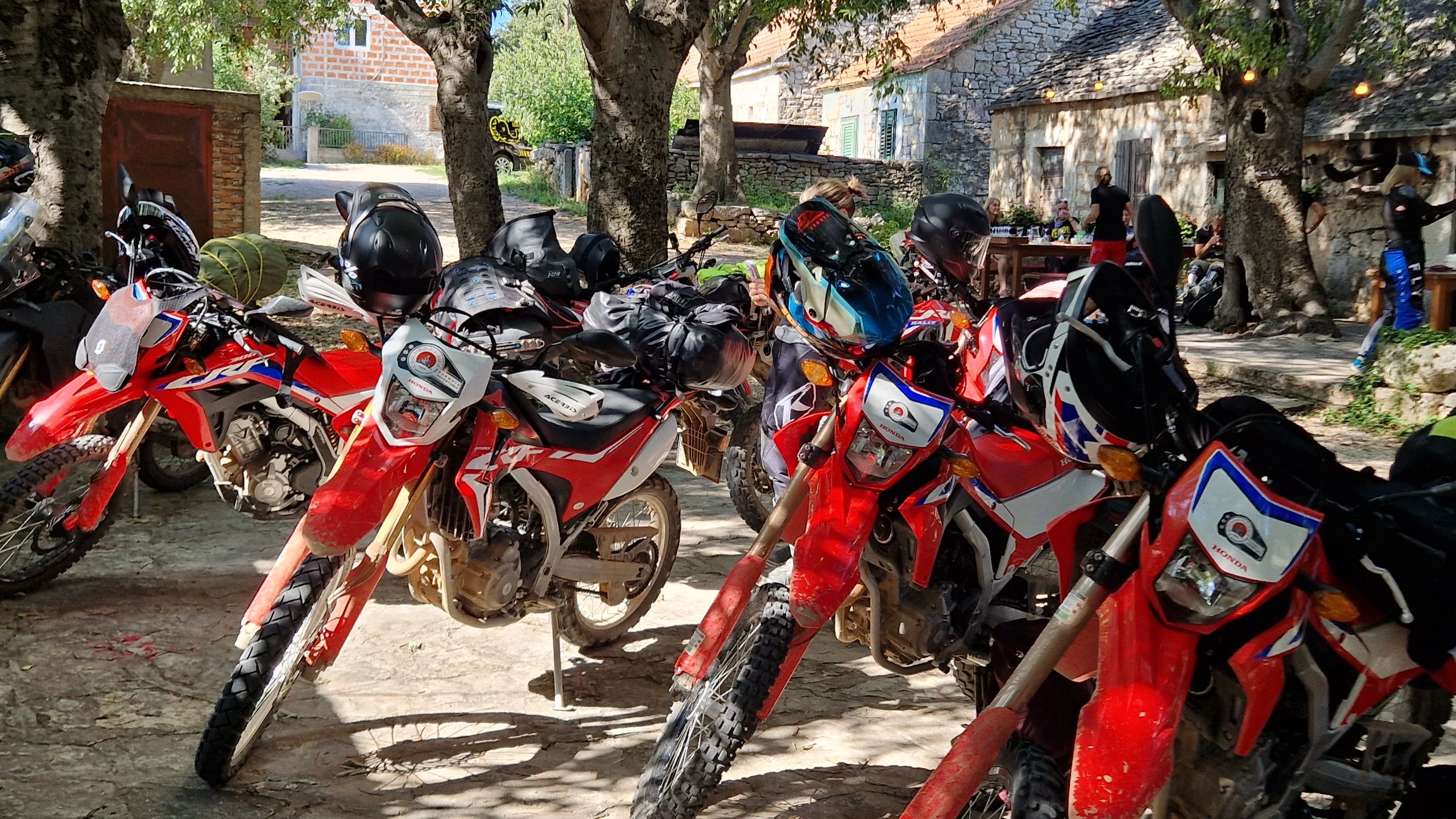 Funmoto ADVentures sightseeing 4 day only womens motorcycle tour in Croatia on lunch stop