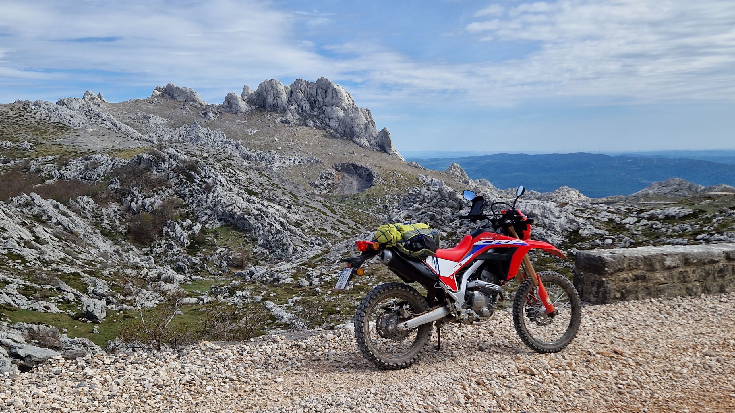 Funmoto ADVentures sightseeing tours Honda CRF on Velebit mountain