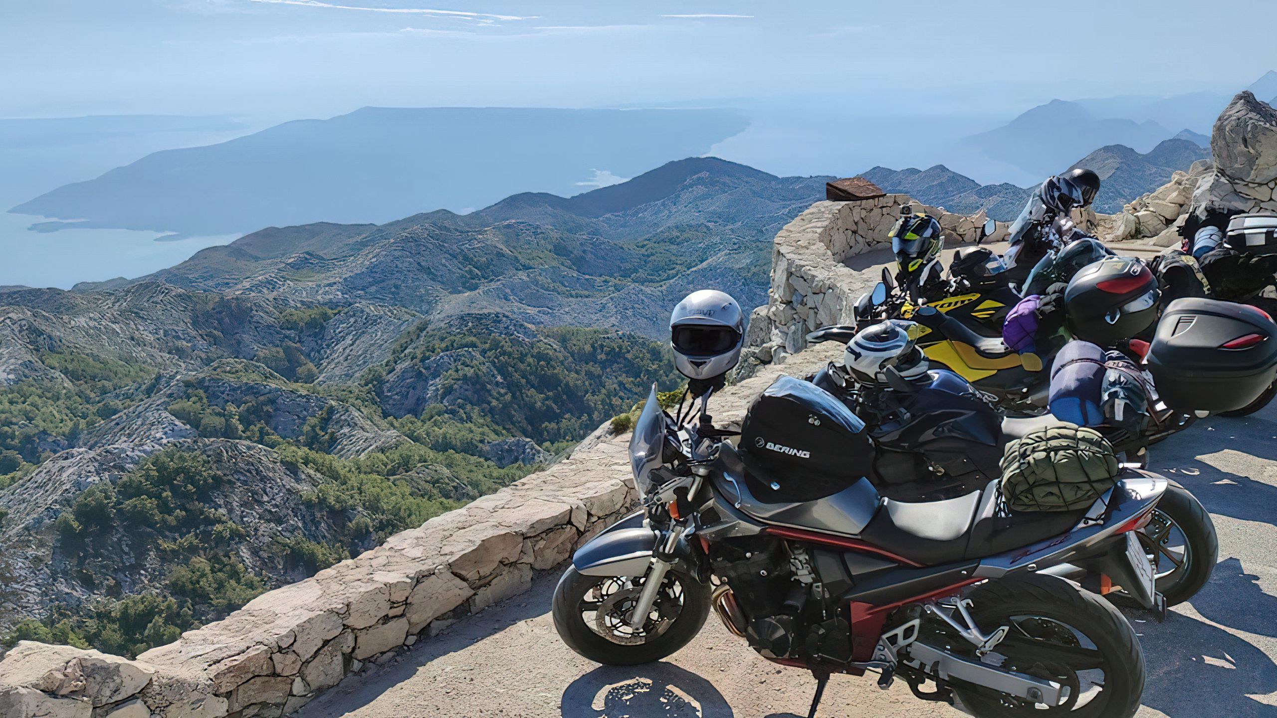 Funmoto ADVentures Enduro Tours and Rental Guided Motorcycle Tours Adventure Bike Rental Rent an offroad motorcycle Croatia Biokovo mountain road The top of Biokovo