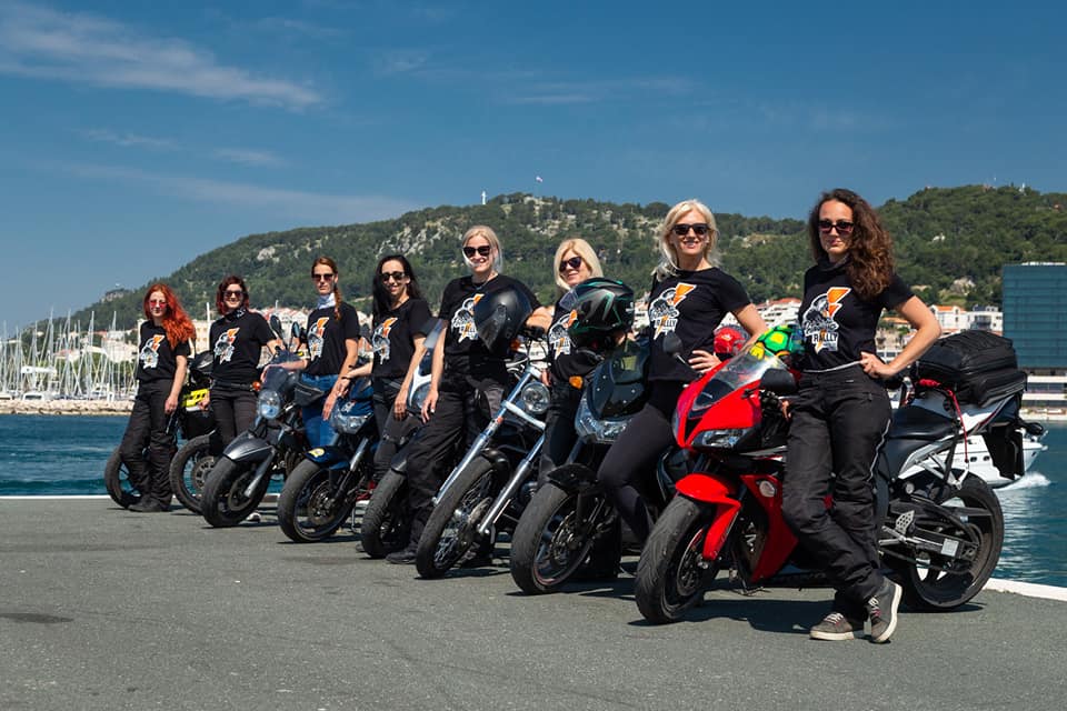 Organized only womens ride Petrolettes rally in Croatia